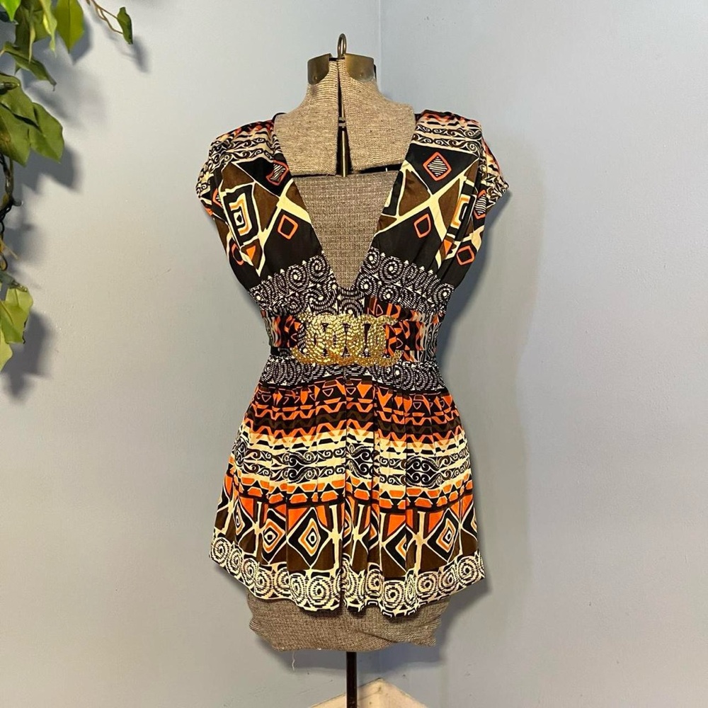 Geometric Patterned Women's Top🦊